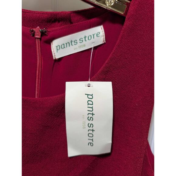 NEW! Red Sleeveless Layered Popover Tank Dress Size M Spring Summer Cocktail - Picture 7 of 11